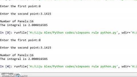 Numerical Methods and Python -Simpsons Rule Python Programme 2