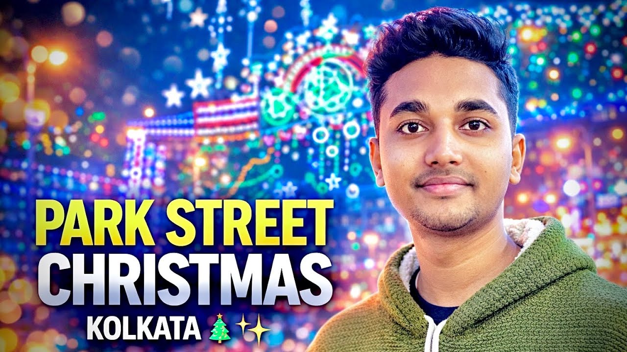 Kolkata Christmas Vlog 🎄 | Park Street Lights, Food & Crazy Crowd 