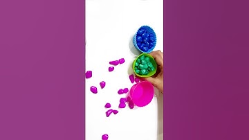 Oddly satisfying reverse video 🎉 ASMR sounds colourful beads #satisfying #toys #asmr #shorts