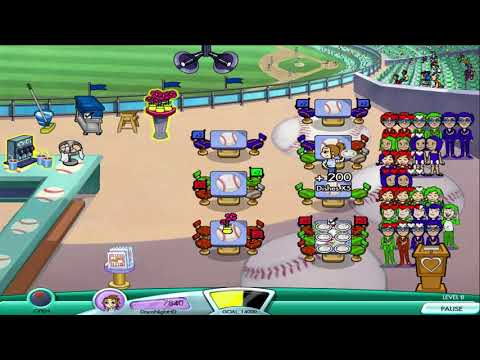 Diner Dash 4: Hometown Hero Walkthrough - Level #18 - Diner at Homerun Park - Turning It Up