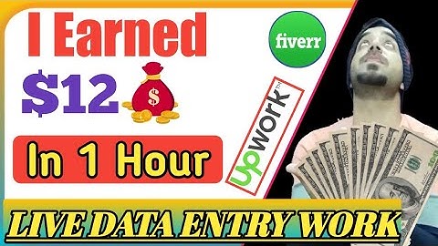I Earn $12 Just In 1 Hour  Data Entry Work Demo For Beginners On Upwork & Fiverr 2022 | King Of Tech