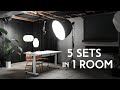 5 youtube filming sets in 1 room  our multifunctional home studio breakdown