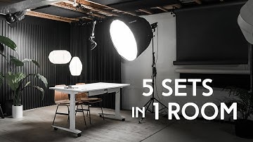 5 YOUTUBE FILMING SETS IN 1 ROOM | Our Multi-Functional Home Studio Breakdown