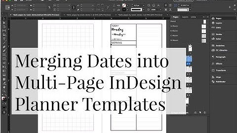 Merging Dates into a Multi-Page InDesign Planner Template | Kendra Bork