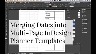 Merging Dates into a Multi-Page InDesign Planner Template | Kendra Bork