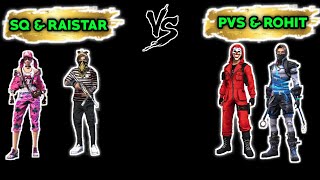 Raistar & Sq vs Pvs&Rohit || 2 vs 2 clash squad Tricks Tamil || Free Fire