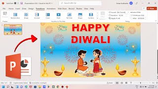 How to Create Diwali Poster in Powerpoint | MS Powerpoint Me Presentation Kaise Banaye PPT