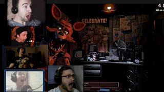 Реакция Летсплейщиков на нападение Фокси в игре Five Nights at Freddy's