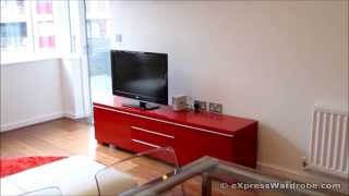 IKEA Besta Burs TV Bench with Storage, Glass Extendable Dining Table with Chairs