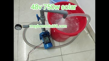 Test cột áp và lưu lượng thực tế máy bơm không chổi than 48v 750w nổi