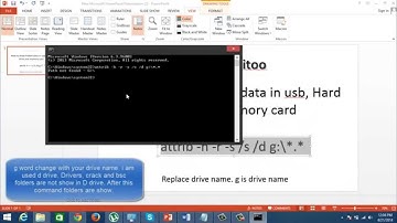 How to show hidden data in USB | Hard drive and memory card