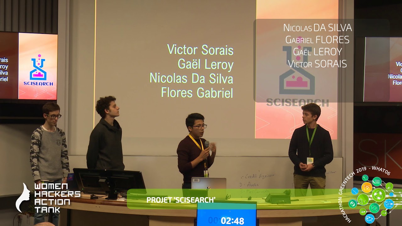 WHAT06 Hackathon Greentech équipe  "scisearch"