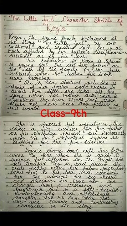 class-9th-ncert-character-sketch-of-kezia-shorts-tricks-youtube