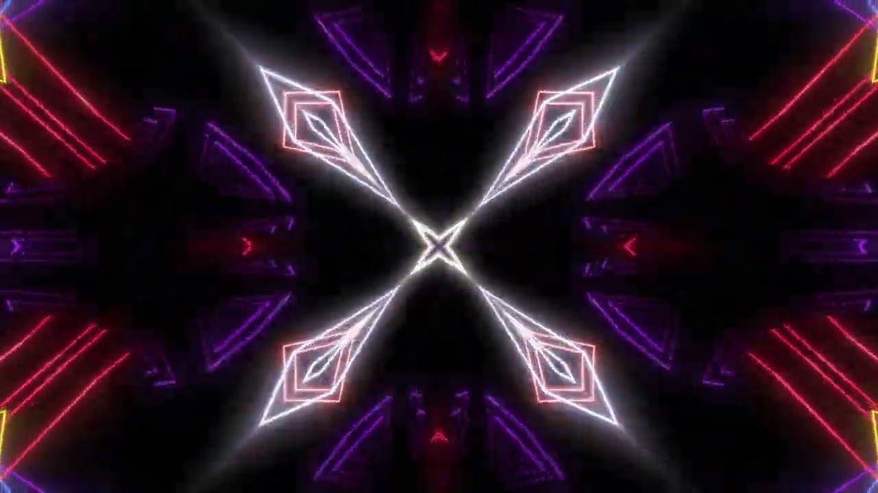 Neon Wireframe VJ Loop 4K Motion Background Animated Wallpaper Screensaver