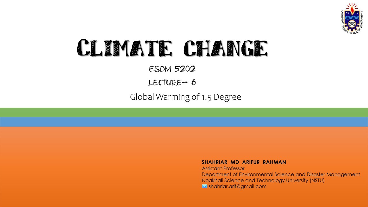 Global Warming of 1.5 Degree