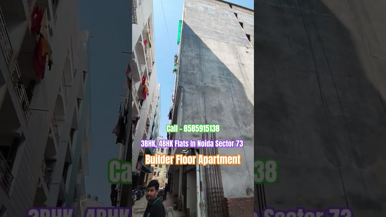 3 BHK, 4 BHK Builder Floor Apartment In Noida Sector 73 Near by Metro station sector 52 | Low Rise