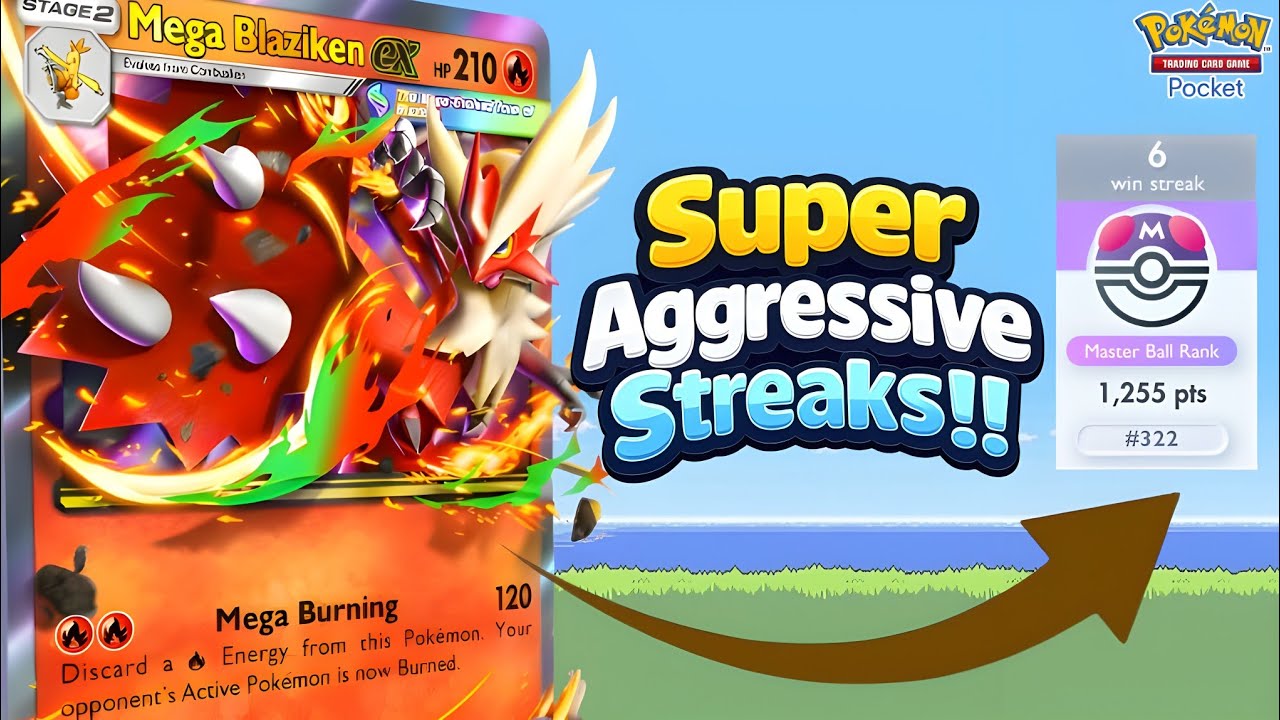 TOP 300!! DOMINATING RANKED with this crazy MEGA BLAZIKEN deck.