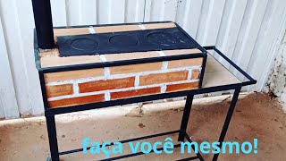 como fazer um fogão de lenha parte 3