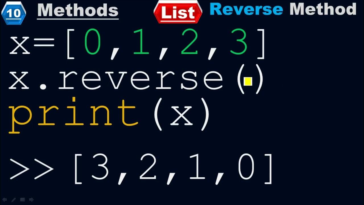 Reverse order. Метод Reverse Python. Метод Reverse list Python. Reverse all.