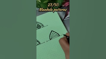 24/50 Mandala patterns ✨ #mandalapatterns #beginnerarttips #simplemandalaart