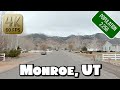 Driving around small town monroe utah in 4k