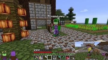 Minecraft Infinity Skyblock E9 Beginning a Tree Farm and Auto Heavy Sieve