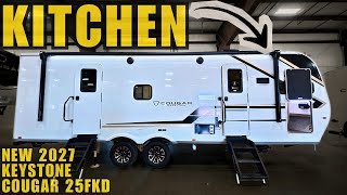 Did they PERFECT the front kitchen floor plan 2027 Keystone Cougar 25FKD Travel Trailer RV tour