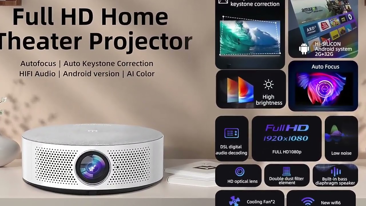 TOP PRO T60 Full HD Cinema Smart Video Projector 1920X1080p 