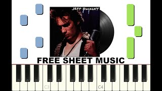 FORGET HER by Jeff Buckley, 1994, Piano Tutorial with free Sheet Music (pdf)