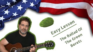 Miniatura de vídeo de "How to play "The Ballad Of The Green Berets" by Barry Sadler on acoustic guitar (Patriotic song)"