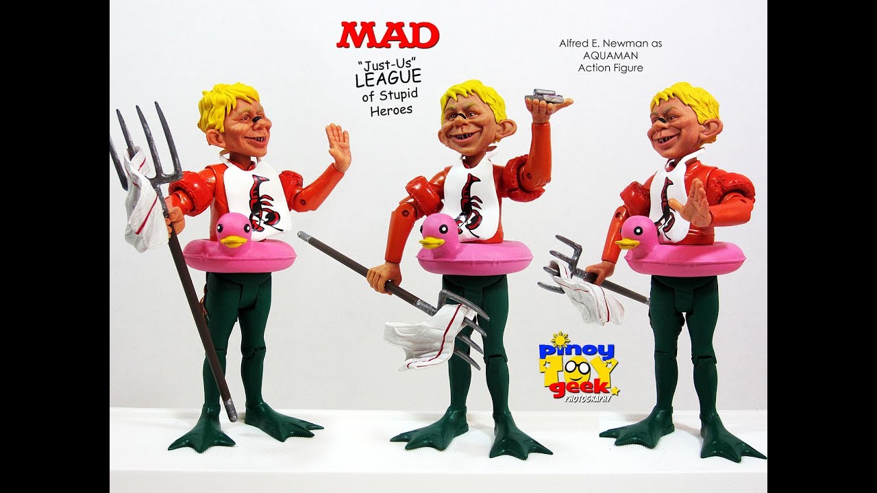 MAD Alfred E. Neuman Aquaman フィギュア AQUAMAN MAD Just Us League of Stupid Heroes - YouTube