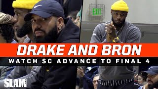 Drake and LeBron Watch Sierra Canyon Advance to State Final 4!!