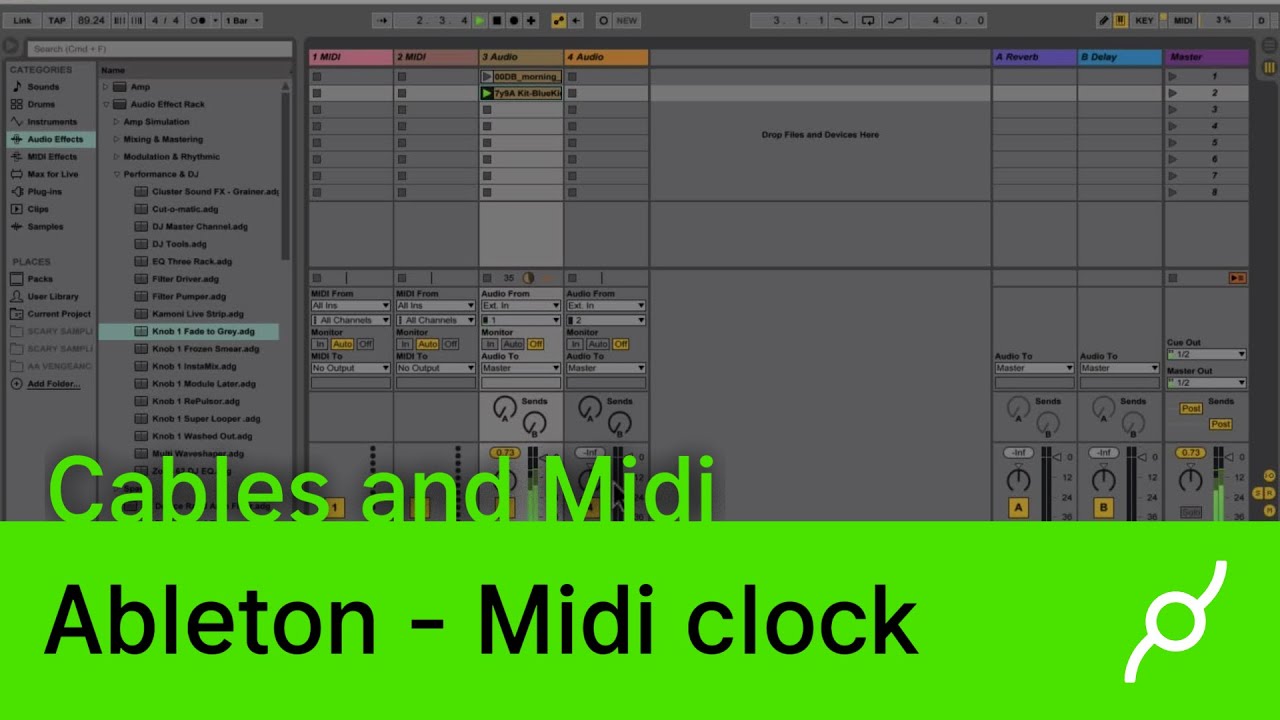 Ableton and cables midi clock YouTube