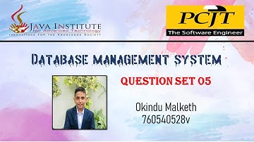 Database Management System | Question Set 5 | 1st Year | Semester 01 | | Okindu Malketh