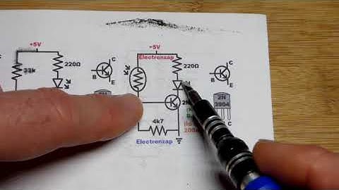 Light Turns LED On NPN BJT Circuit using LDR Light Dependent Resistor