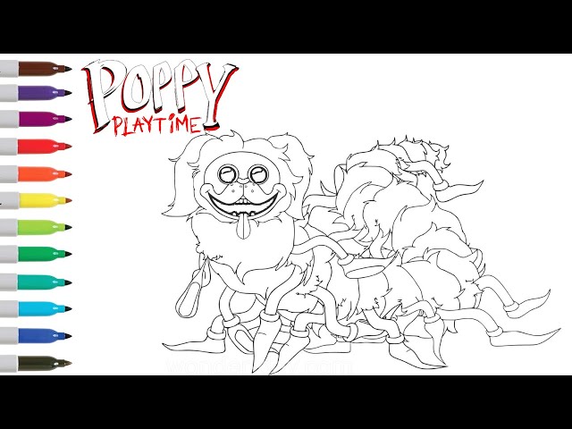 Coloring page Poppy Playtime PJ Pug a Pillar