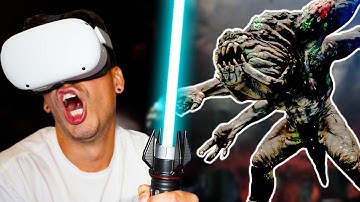 I FOUGHT A GIANT RANCOR IN VR! (Vader Immortal: Episode 2 - Part 2)
