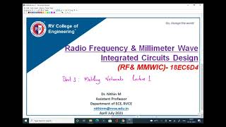 Lecture 1 Passive Impedance Transformation – Series to Parallel conversion | Unit 3