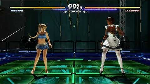 Dead or Alive 6 Marie Rose vs La Mariposa CPU vs CPU AI vs AI (hardest level 8)