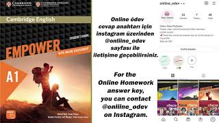 Cambridge Empower Starter A1 (Online Ödev Cevap Anahtarı)