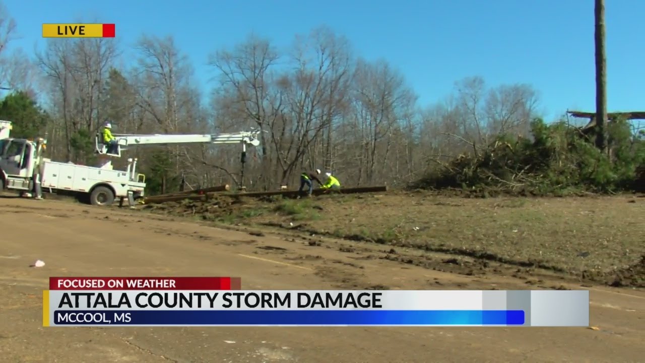 Storm damage clean up - YouTube