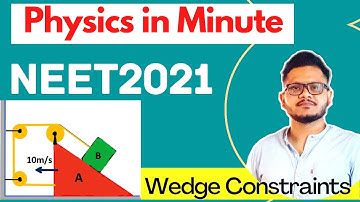 Physics in Minute | Wedge Constraints | Velocity of Block on Wedge NEET JEE 2021