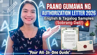 PAANO GUMAWA NG AUTHORIZATION LETTER 2026? (TAGALOG & ENGLISH SAMPLE WITH TEMPLATE) 💯