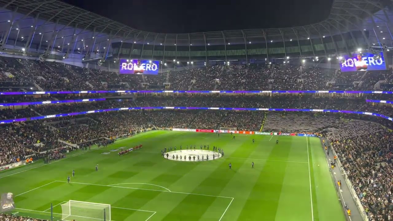 Tottenham Hotspur v Eintracht Frankfurt - Pre Game and Champions League anthem. #COYS