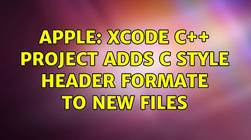 Apple: Xcode C++ project adds C style header formate to new files