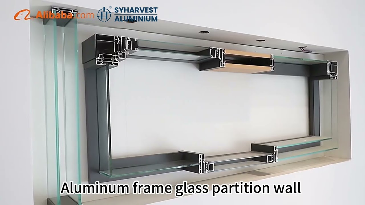 Aluminum frame glass partition wall