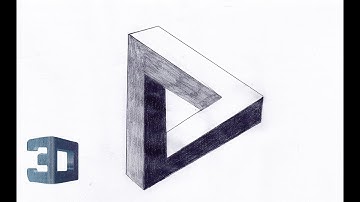 How to #Draw an Optical Illusion Triangle the Easy Way