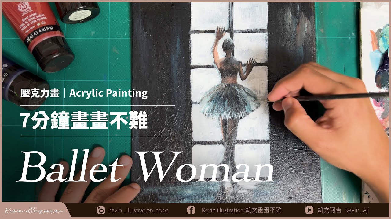 How to draw a woman? How to draw backlight? Acrylic Painting Tutorial ...