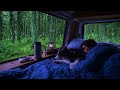 Fall Asleep Fast in a Cozy Van 🚐 Rain on Windows &amp; Forest Ambience 🌲🌧️