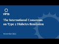 Webinar: The International Consensus on Type 2 Diabetes Remission (11/16/21)